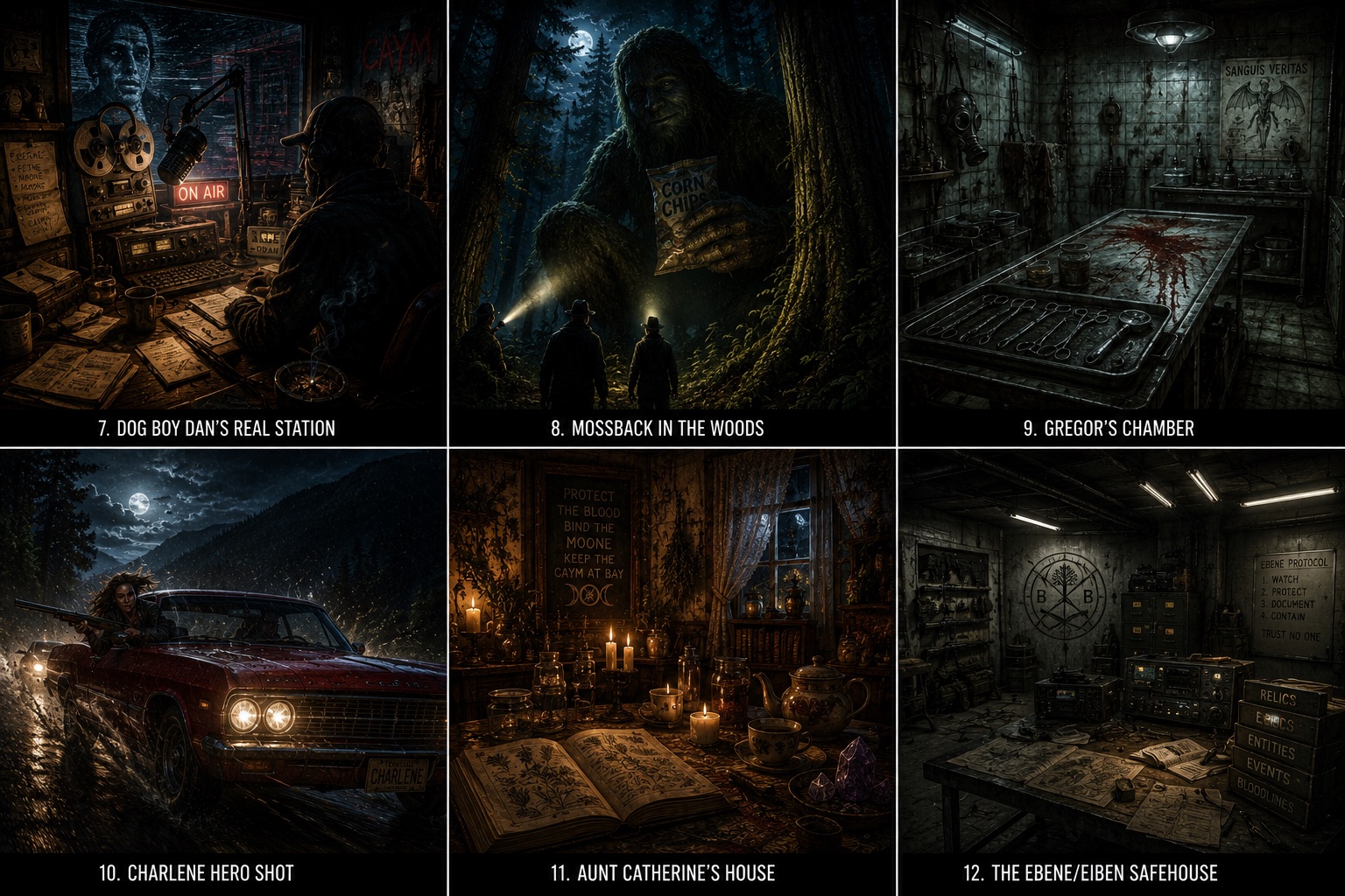 Season 2 promotional collage for The Blood & Moone Files
